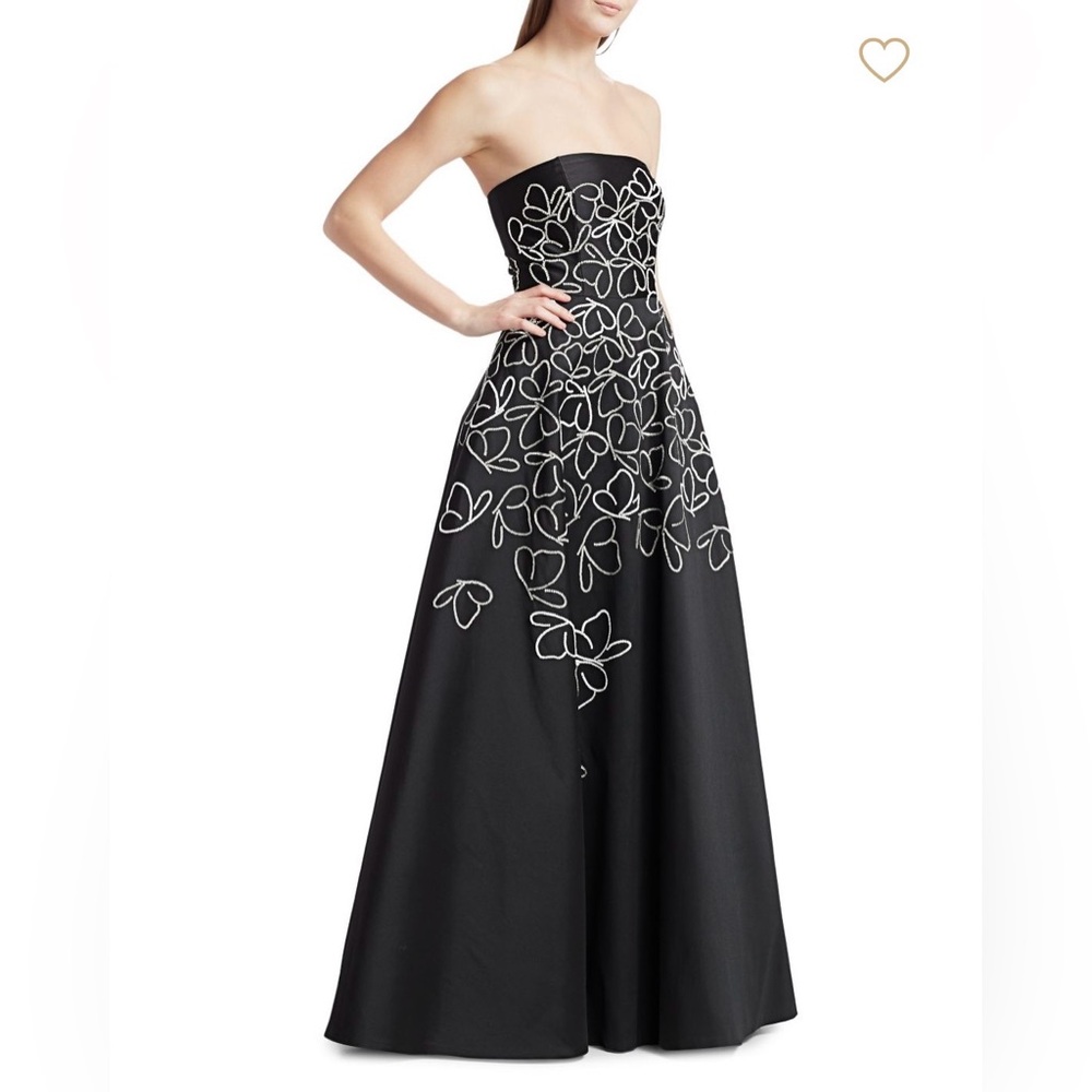 NWT! SACHIN AND BABI - Ahluwalia Beaded Butterfly Strapless Ball Gown